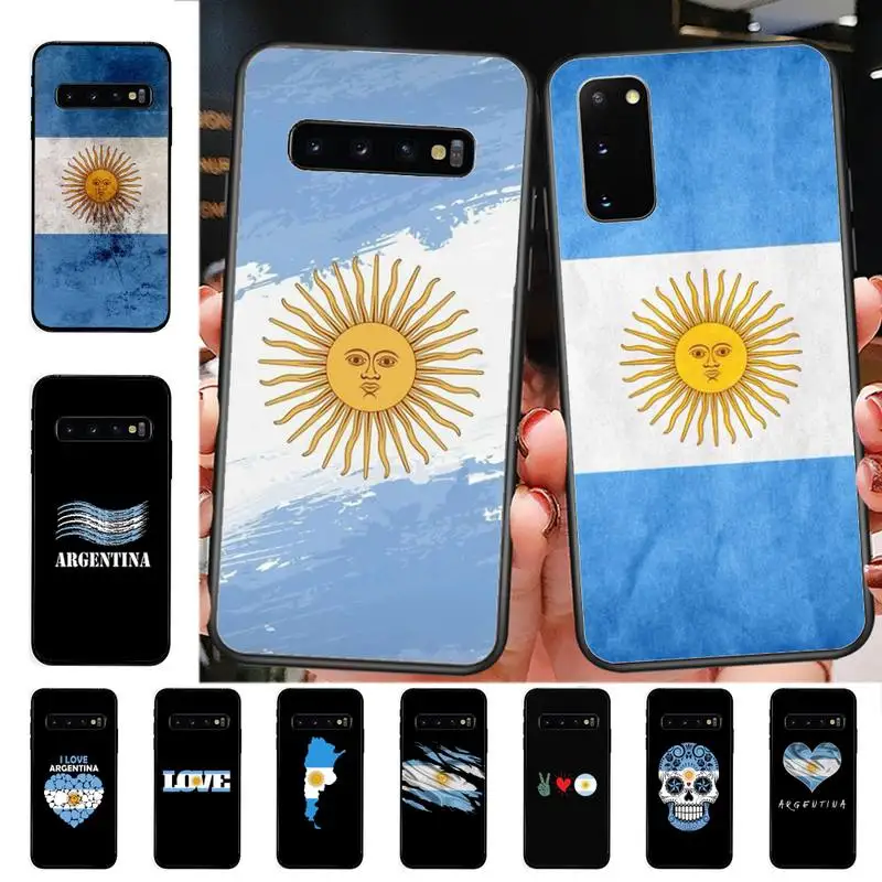 

Argentina Flag Phone Case for Samsung S10 21 20 9 8 plus lite S20 UlTRA 7edge