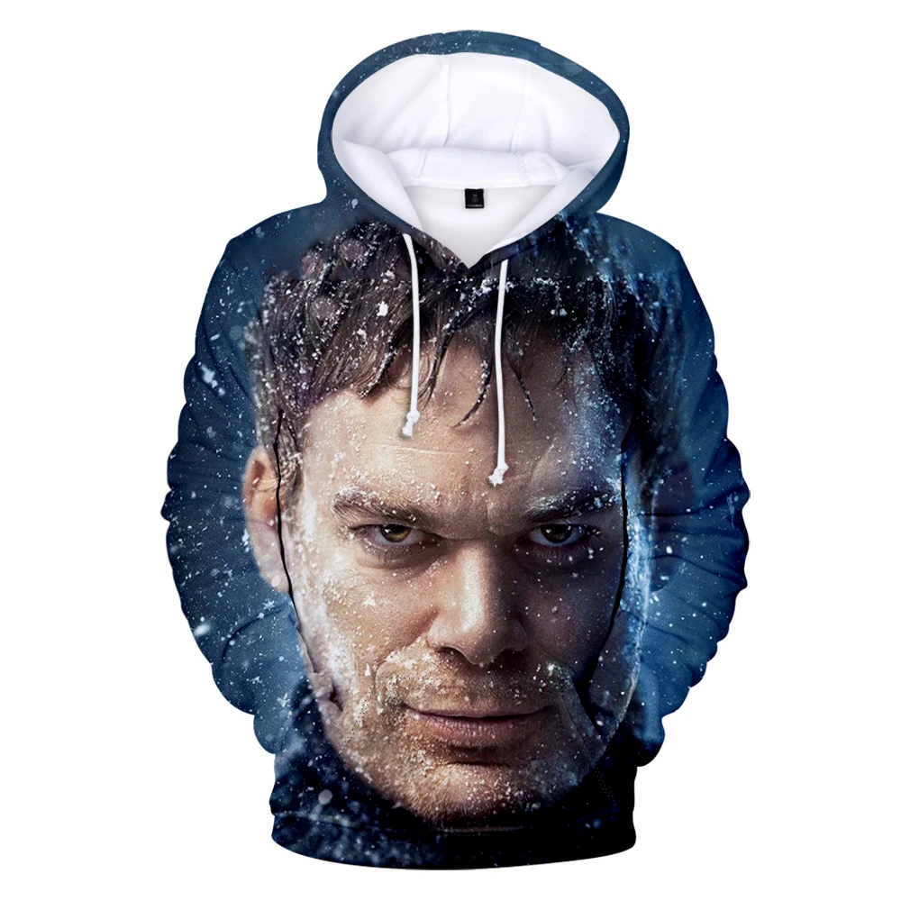 Новинка 2022 толстовки Dexter с капюшоном в виде крови Модный пуловер унисекс 3D