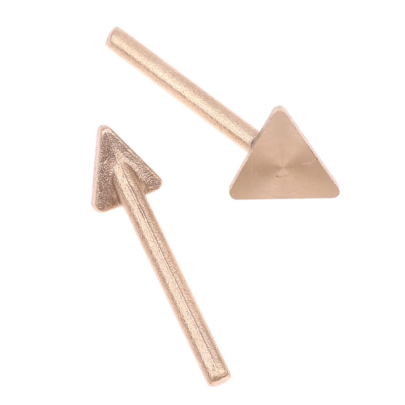 

1 Pcs Plastic repair triangular copper smoothing head triangular iron copper head leather raft repair wrinkle ironing iron