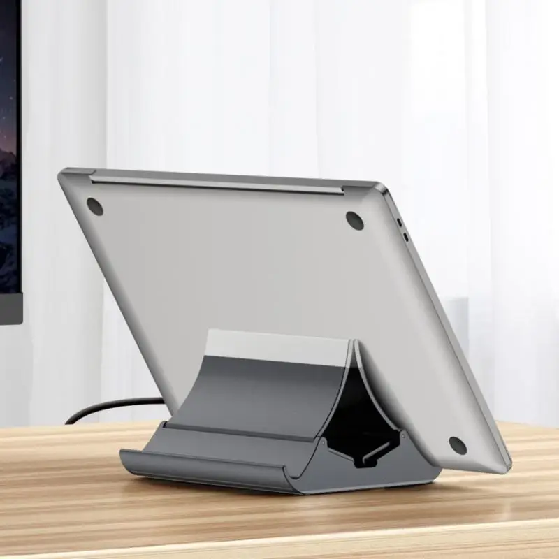

Adjustable Folding Base Notebook Stand Vertical Multi-function Bracket For Ipad Laptop Stand Space Saving Dissipate Heat Gravity