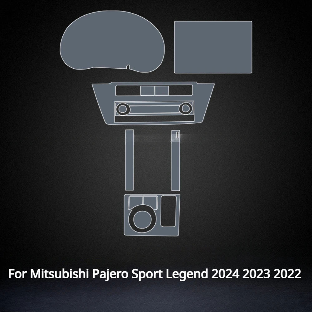 

Для Mitsubishi Pajero Sport Legend 2024 2023Аксессуары для салона автомобиля, прозрачная пленка из ТПУ, панель переключения передач, центральная консоль, защита от царапин