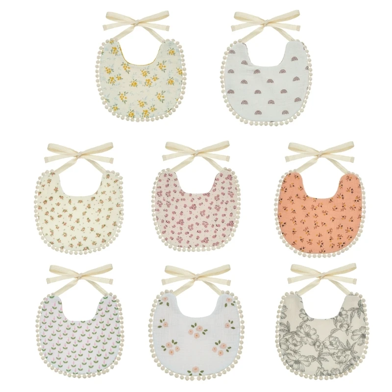 

Korea Style Newborn Girl Boy Bibs Absorbent Baby Teething Bibs Feeding Bibs Adjustable Strap Newborn Burp Cloth Present