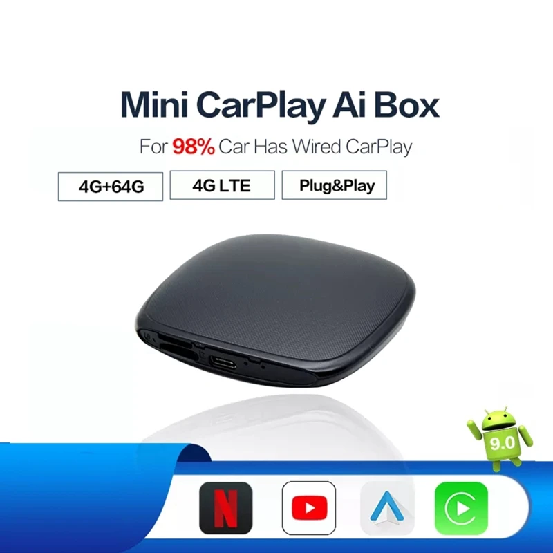 

Carplay Ai Box беспроводной Carplay для Android Авто Box 4G SIM автомобильное радио Youtube для Ford Opel Benz Nissan Toyota Hyundai