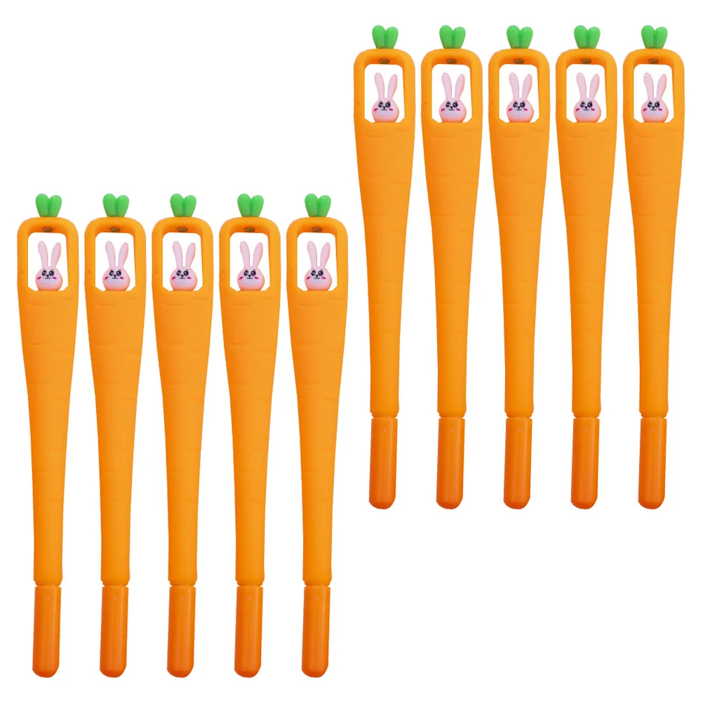 

Pen Pens Ballpoint Ink Writing Carrot Student Cartoon Cute Novelty Rabbit Black Signature Animal Rollerball Party Point Fine