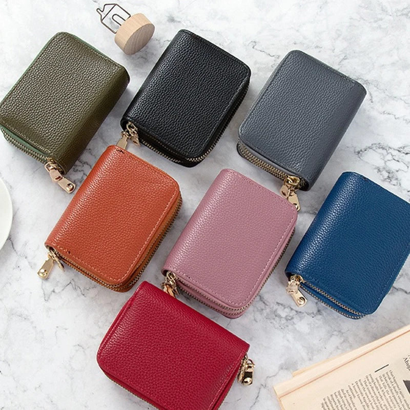 

Fashion Small Wallets Women Mini PU Leather Zipper Purse Short Solid Color Simple Style Wallets Girls High Capacity Coin Purse