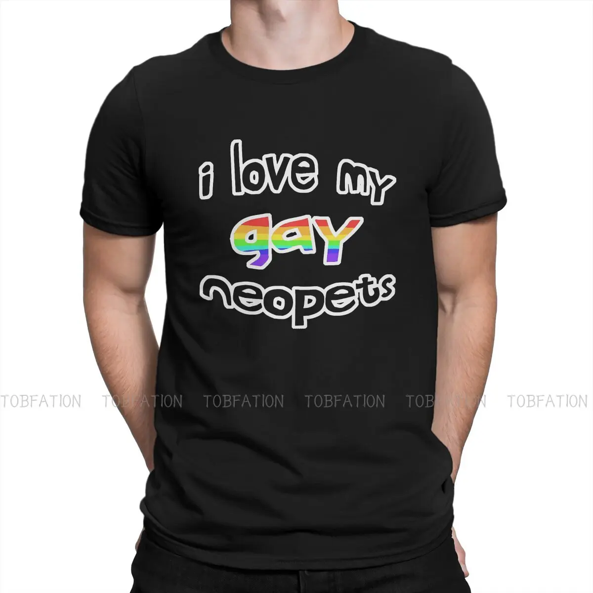 

Gay LGBT Pride Love Allyship I Love My Gay Neopets T Shirt Alternative High Quality Tshirt Oversized Crewneck Men Clothing