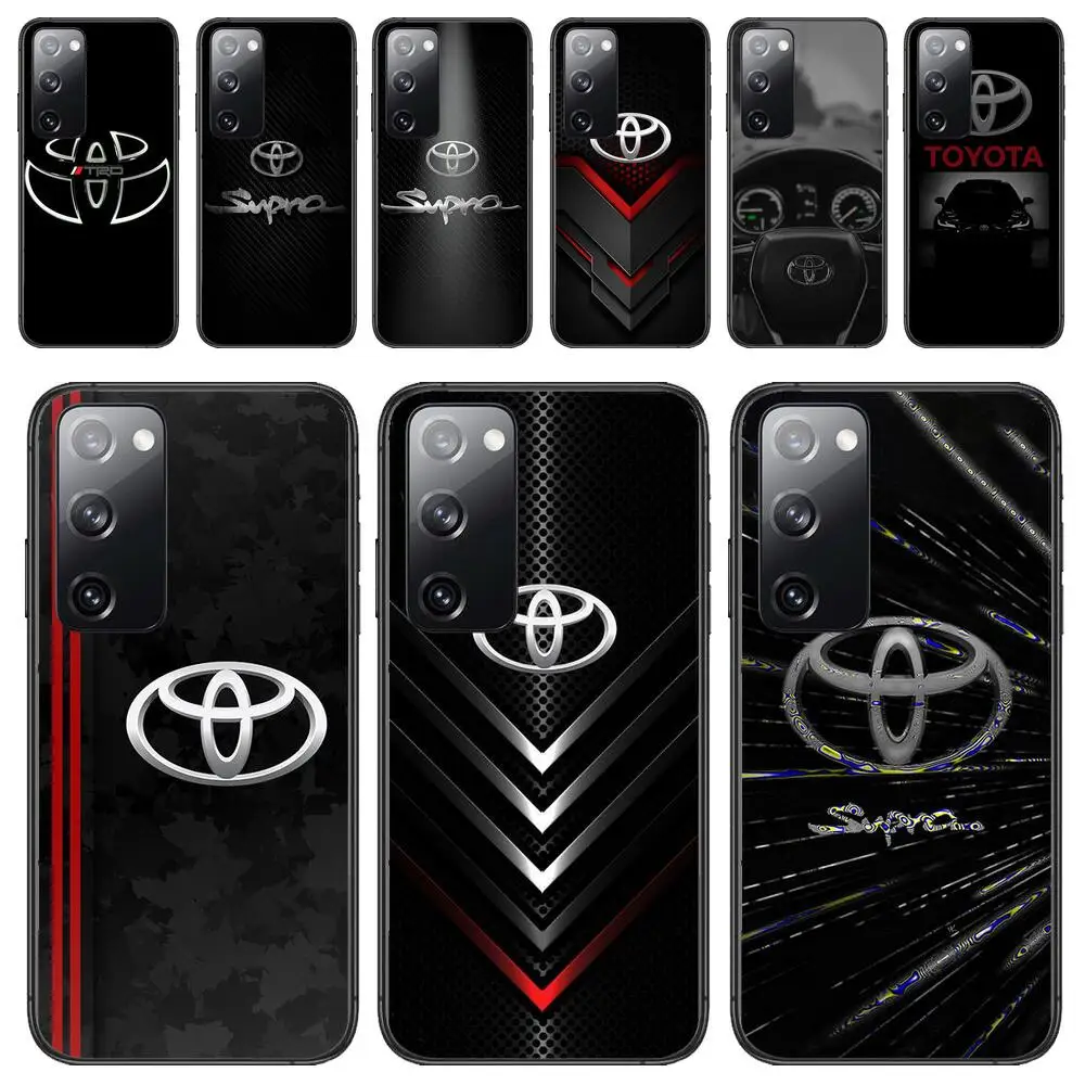 Toyotas Luxury Car Phone Case Luxury Fashion For Samsung Galaxy S23 S21 S10 S30 S20 S22 S8 S9 S30 Pro Plus Ultra Fe Black Covers