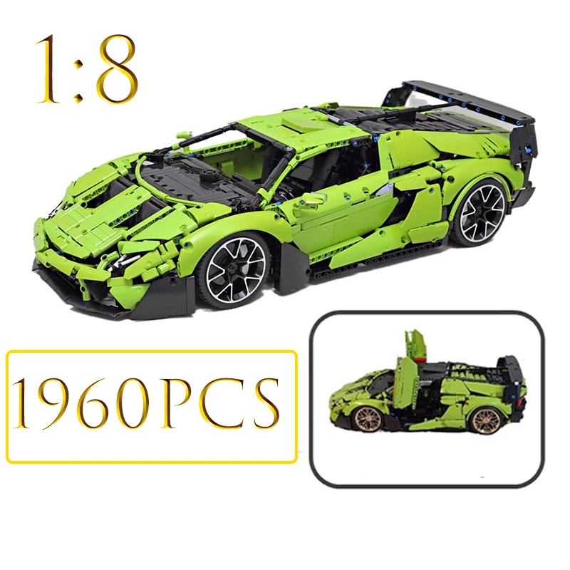 

New MOC-106901Miura Concept from 2006 Fit 42115 Hypercar Super Racing Car Model Building Block Brick Assembly Children Toy Gift