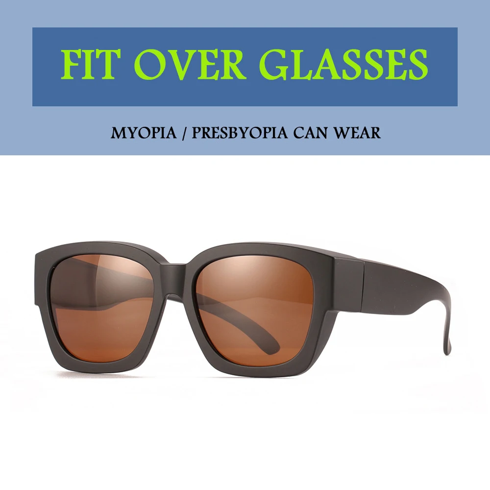 

2022 Women's Round Frame Wearing Myopia Polarized Sunglasses HD Sunshade Men's Driving Fishing Glasses UV400