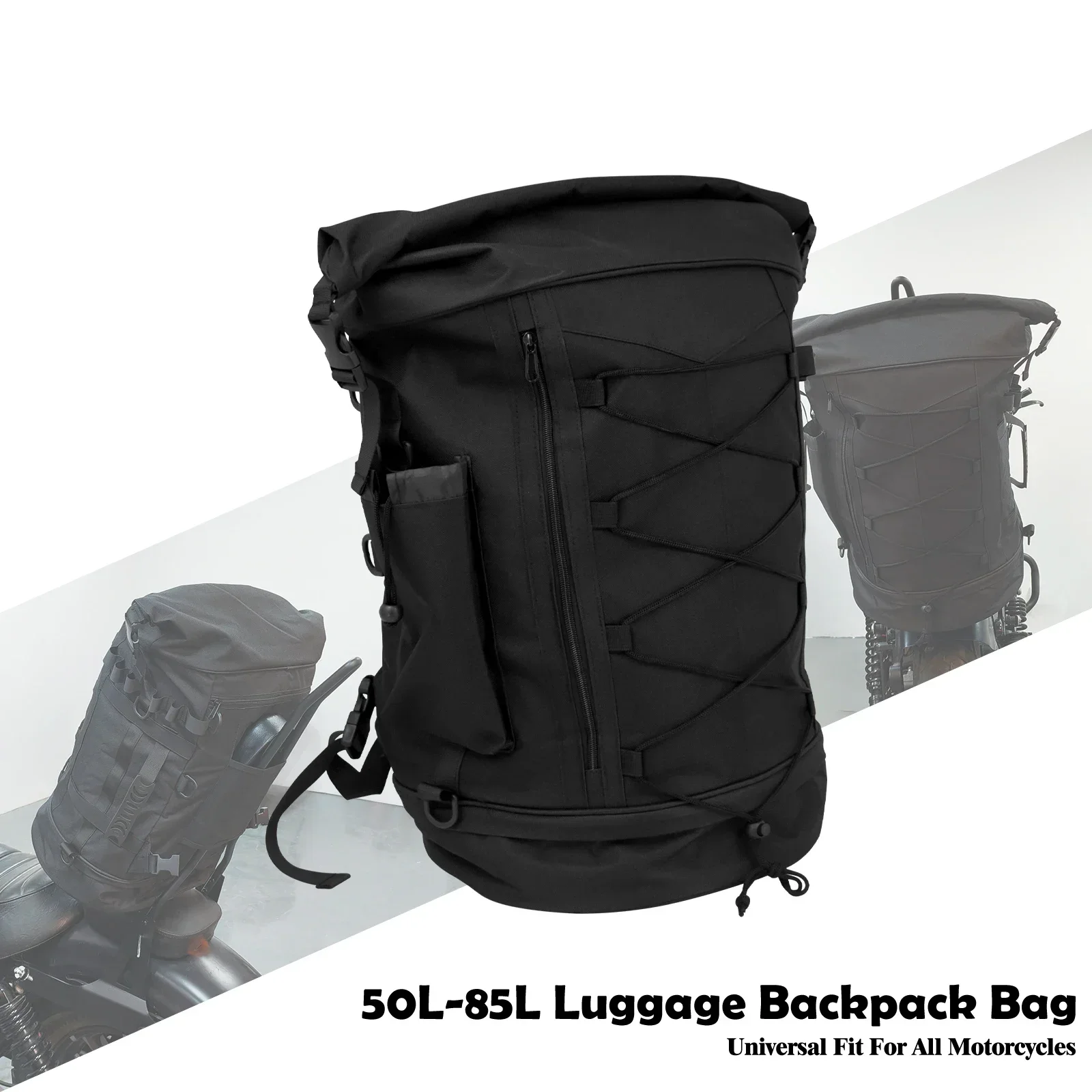 

Универсальный мотоциклетный рюкзак для багажа, многофункциональная водонепроницаемая сумка для путешествий, уличная расширяемая сумка на спинку Sissy Bar с ремешком
