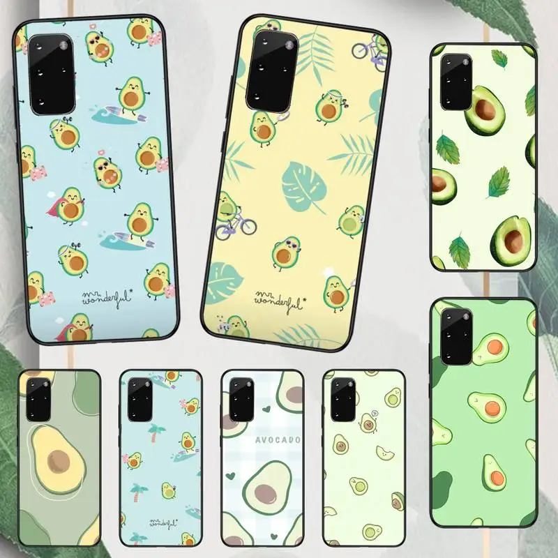 

Cute fruit cartoon Avocado Phone Case For Samsung galaxy A S note 10 12 20 32 40 50 51 52 70 71 72 21 fe s ultra plus