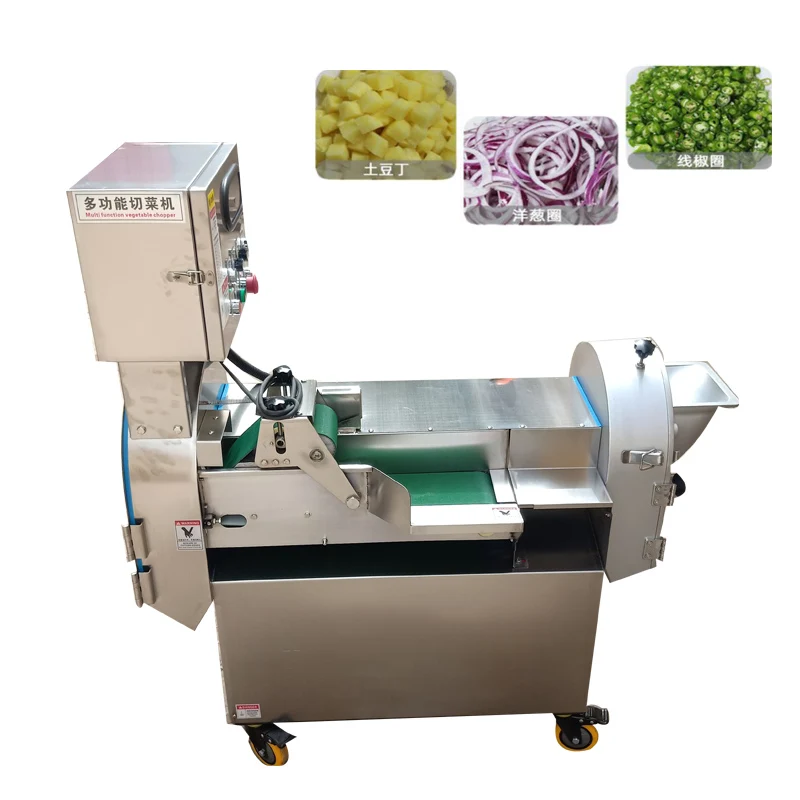 

110V 220V Commercial Electric Vegetable Cutter Machine Automatic Potato Radish Cabbage Onion Diced Shredder Slicer For Sale