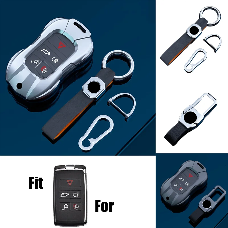 

Брелок для автомобильных ключей из цинкового сплава, держатель для ключей из силикона и ТПУ для Land Rover Range Rover Sport Evoque Velar Discovery 5