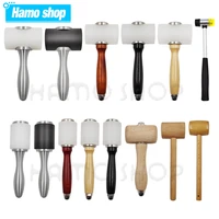 leather craft carving hammer aluminum wooden handle nylon mallet punching for diy cutting tools sewing stamping leather cowhide