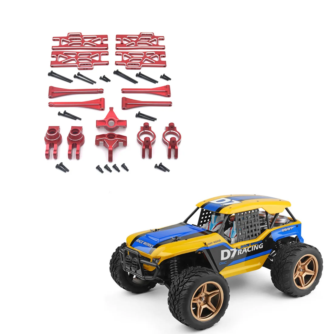 

Metal Upgrade Accessories Modification Kits for Wltoys 104009 12402-A 12404 12409 RC Car Upgrades Parts ,1