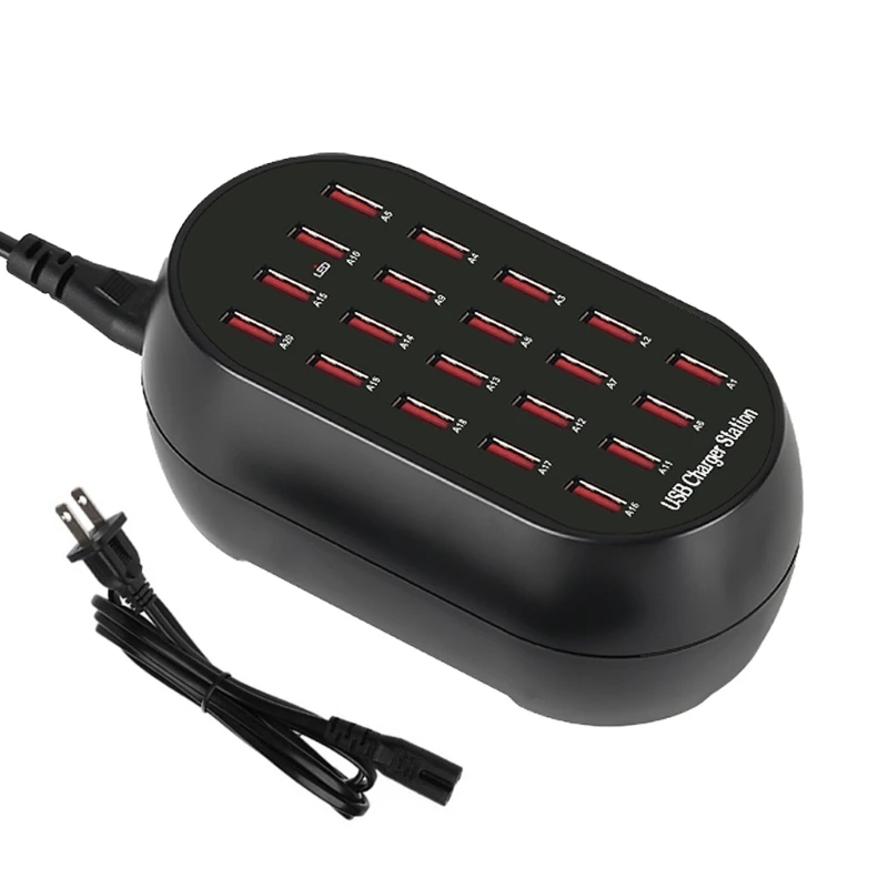 

USB Station,10/20Ports Charging Hub 100W 50W Desktop Compact Multi Port USB for Phone, Tablet R2LB