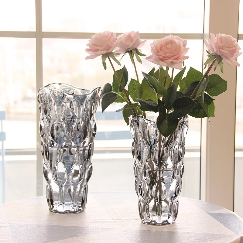 American Living Room Model Room Hotel Handmade Ryukuang Crystal Glass Vase Flower Arrangement Decorative Utensils and Ornaments