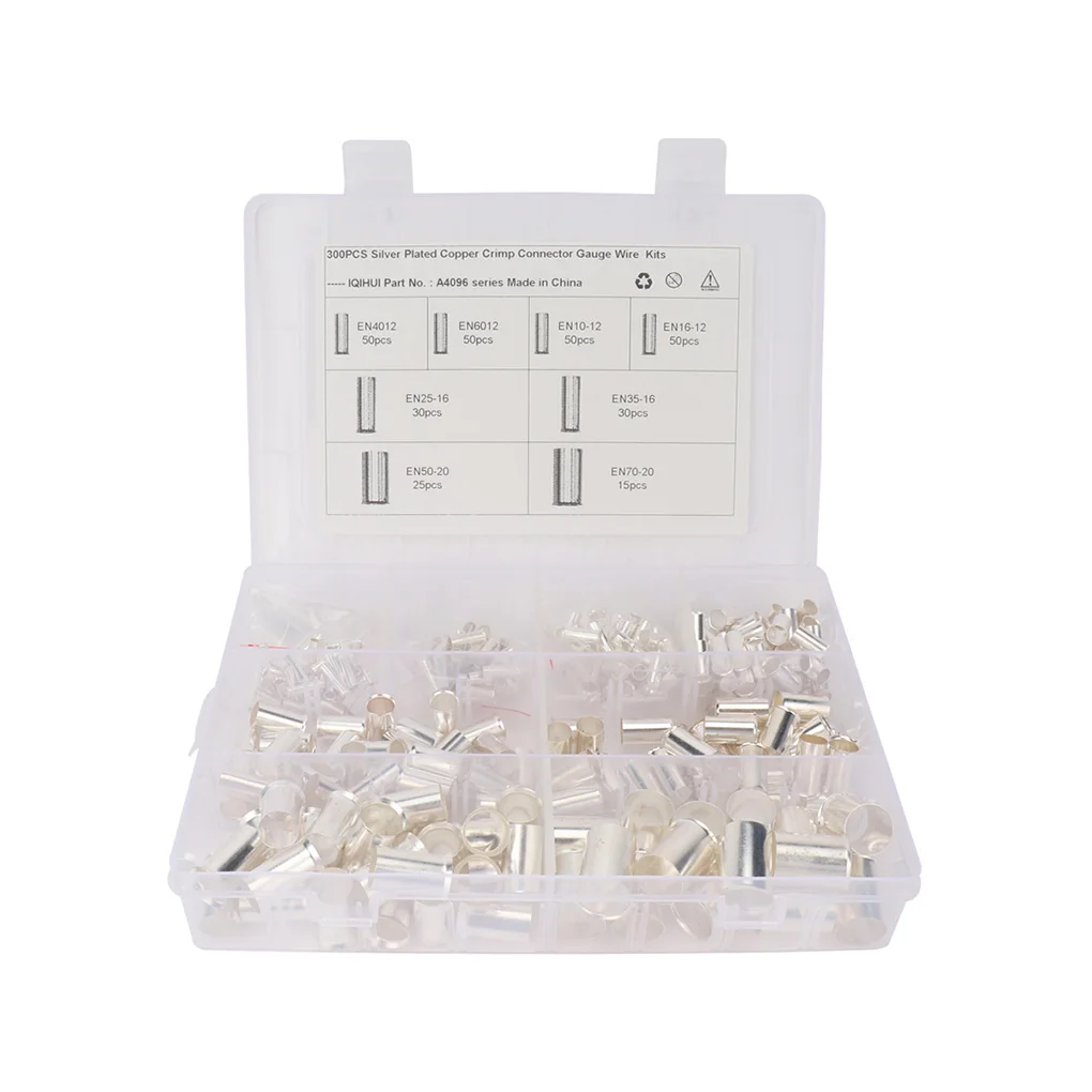

300 Pieces Wire Ferrules Ferrule Connectors Tubular Bare End Terminals