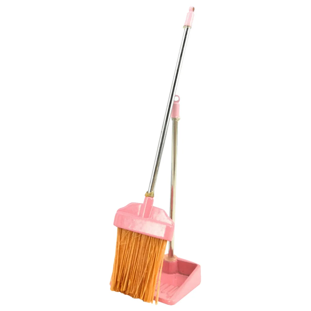 

Mini Furniture Model Room Broom Desktop Decor House Miniatures Items Figurines Dustpan Simulated