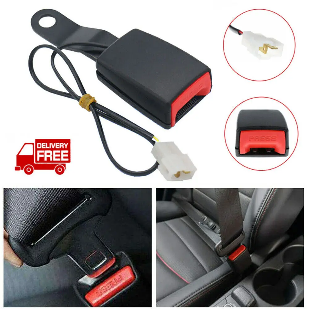 

1Pcs 13.5mm Car Seat Belt Lock Car Front Seat Belt Buckle Padding Socket Plug Connector with Warning Cable