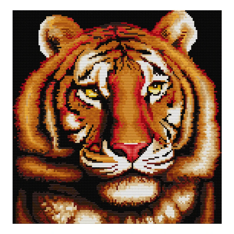 

Наборы для вышивки крестом, с изображением животных, надписями Tiger, 11CT, 14CT