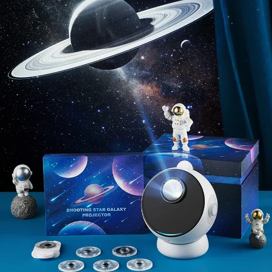 

Галактический проектор 12 в 1, Ночной светильник, проектор звездного неба, вращающаяся на 360 ° Планетарная лампа, Bluetooth динамик, украшение для спальни, детские подарки