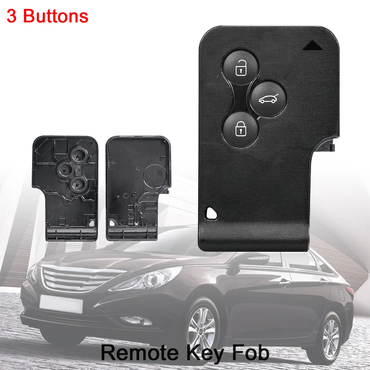 

Чехол для Renault Clio Logan Megane 2 3 Koleos Scenic, пульт дистанционного управления с тремя кнопками