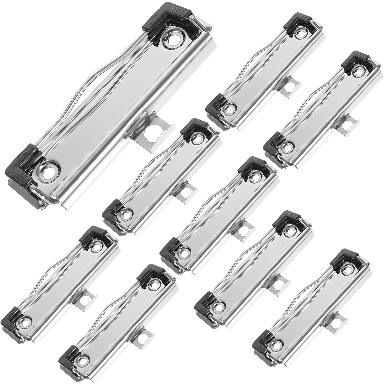 

15 Pcs Cut Paste Stationery Plate Holder Office White Binder 3 Binders Ring Heavy Duty Metal Clipboard Clips Rubber Grip For