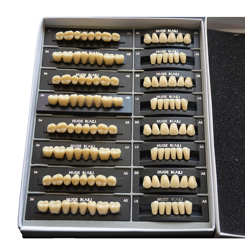 

4 Sets/box Resin Denture Dentier Synthetic Polymer Teeth Full Set Dental Teeth False Tooth Dentist Tools