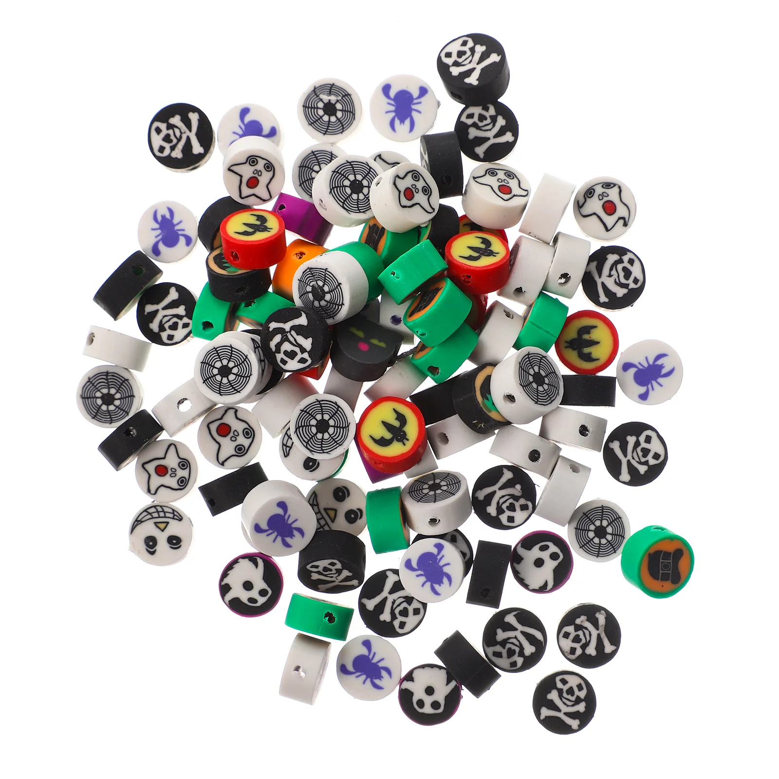 

Beads Claypolymer Loose Spacer Ghost Braceletjewelry Spider Making Diy Bead Web Charms Supplies Miniatures Accessories Settheme