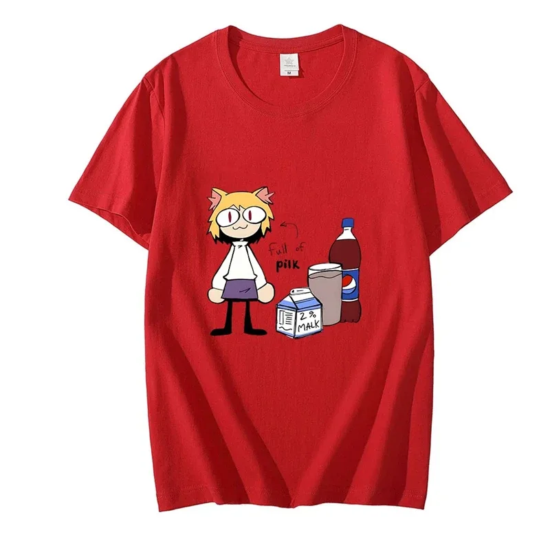 Футболка Melty Blood Neco Arc Для Мужчин И Женщин Повседневная Свободная С Короткими