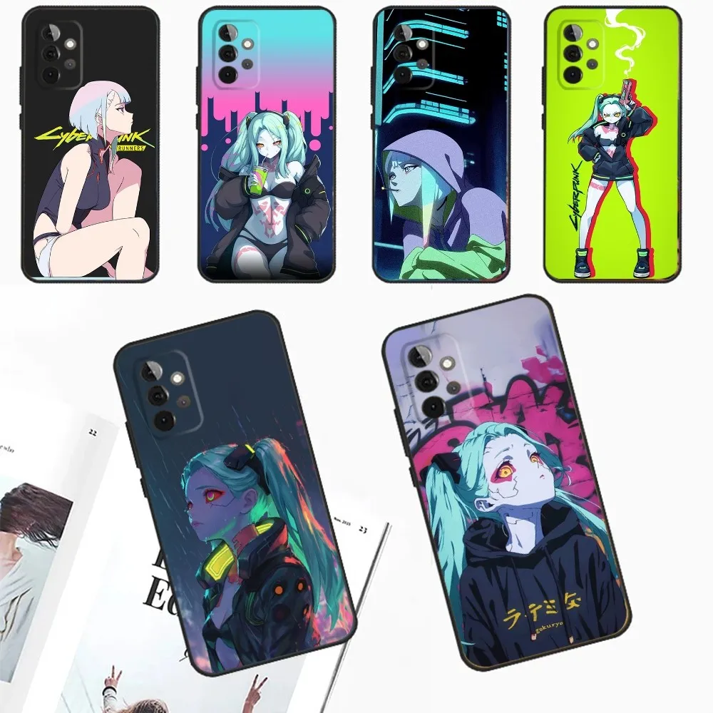 Чехол для телефона с рисунком C-CyberpunkS E-Edgerunner Samsung Galaxy A13 A21s A22 A31 A32 A52 A53 A71 A80 A91 Мягкий