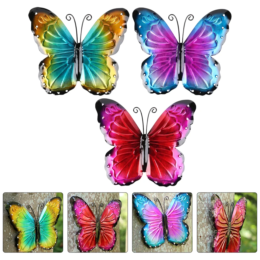 

Decor Walldecoration Butterflies Metal Paintyard Patio Sculpture Rackvallejo Fence Decorations Garden Hanging Outdoor