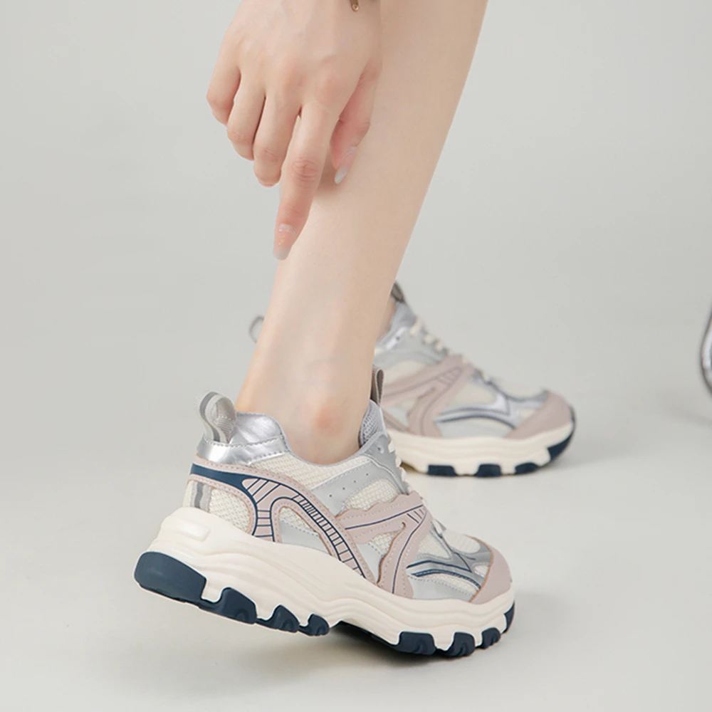 Women Sneakers Genuine Leather Shoes Breathable Woman Casual Sport Shoes Female Sneakers