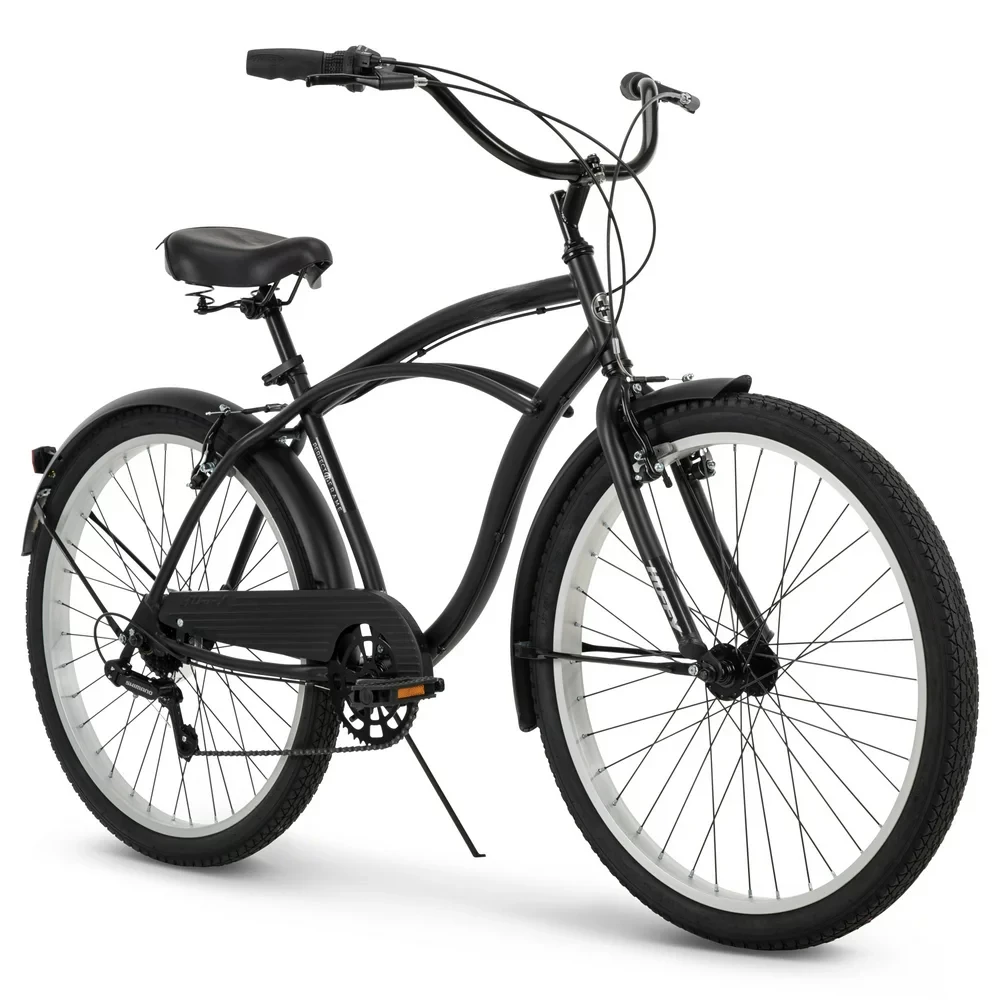 

26-inch 7-speed Cruiser Bike for Men, Black