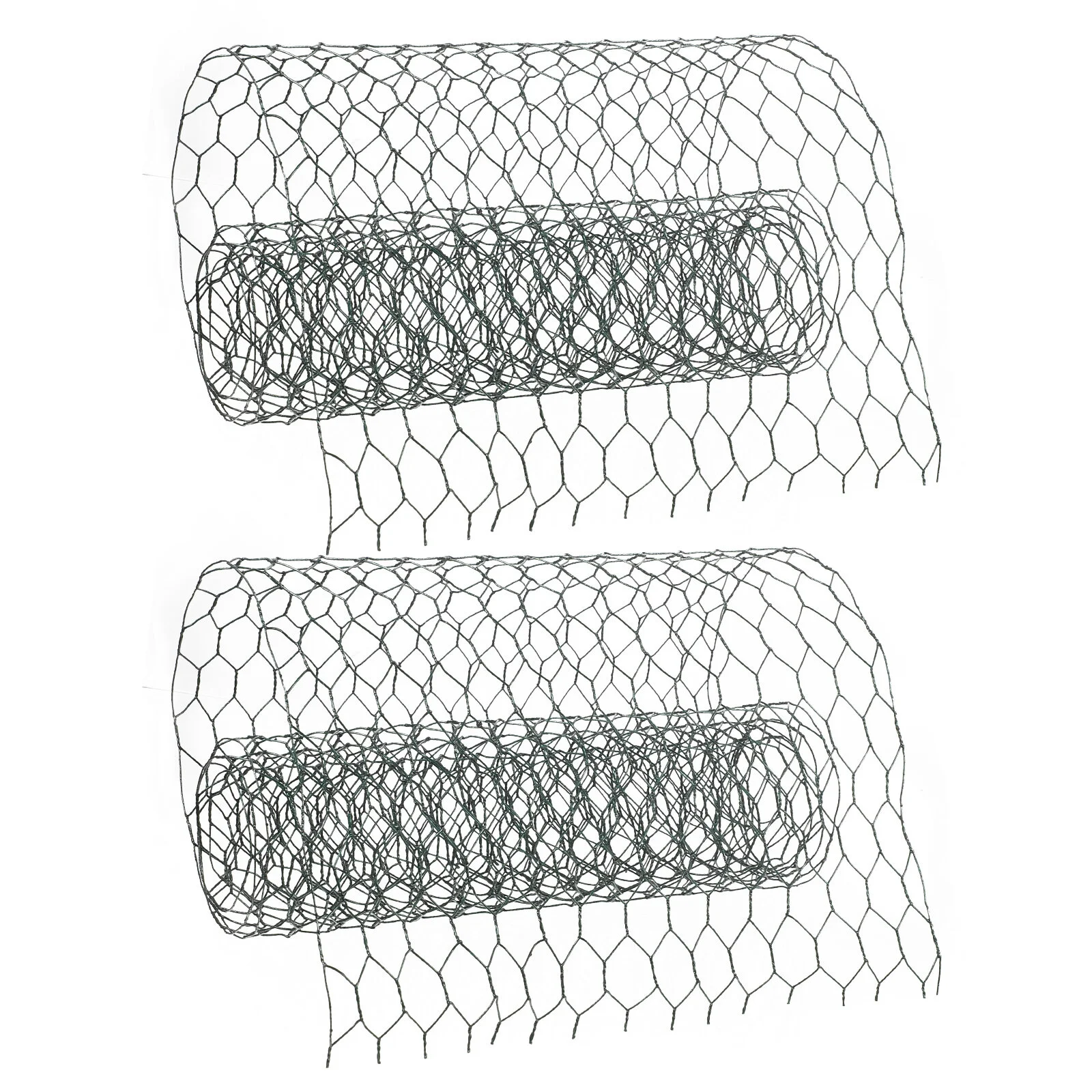 

2 Rolls Duck Net Iron Chicken Wire Netting Mesh Fence Flower Garden Floral Animal