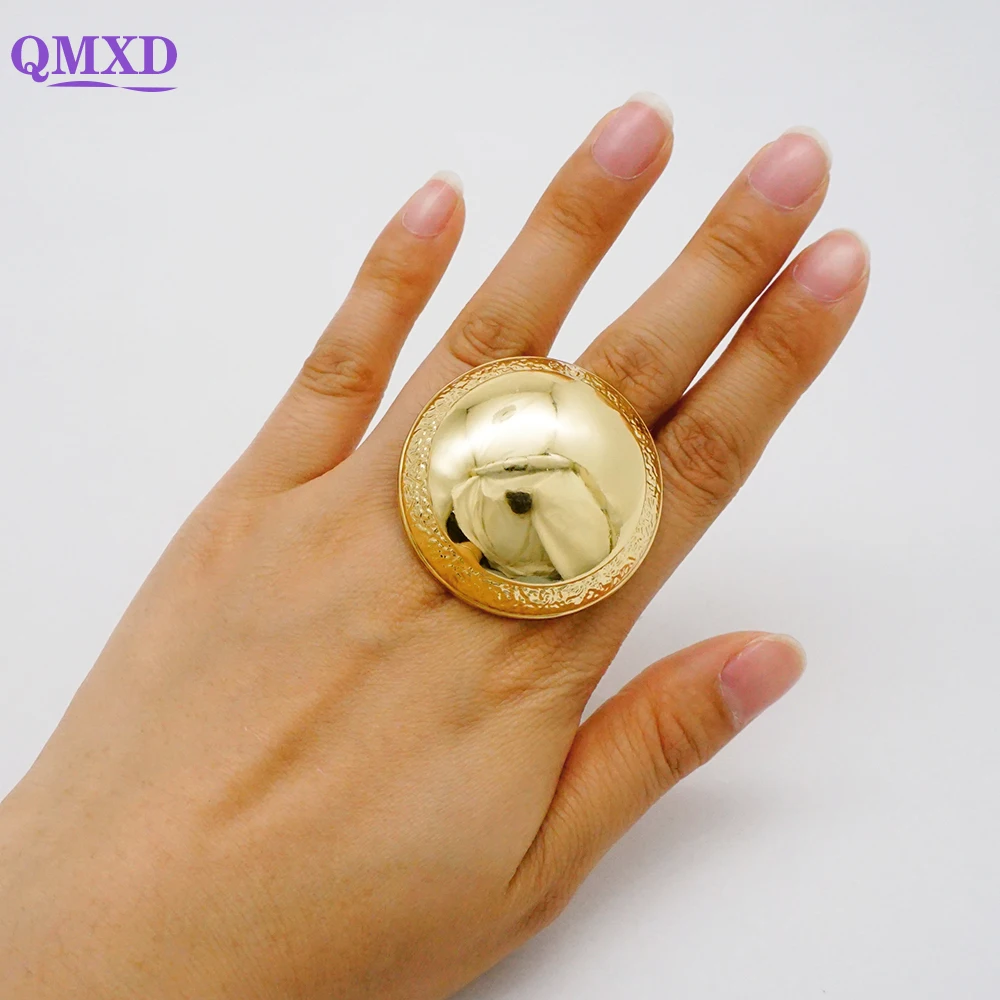 

Fashion African Copper Big Round Ring For Women Men Open Finger Rings Punk Exaggerated Rings Retro Simple Jewelry Party Gifts