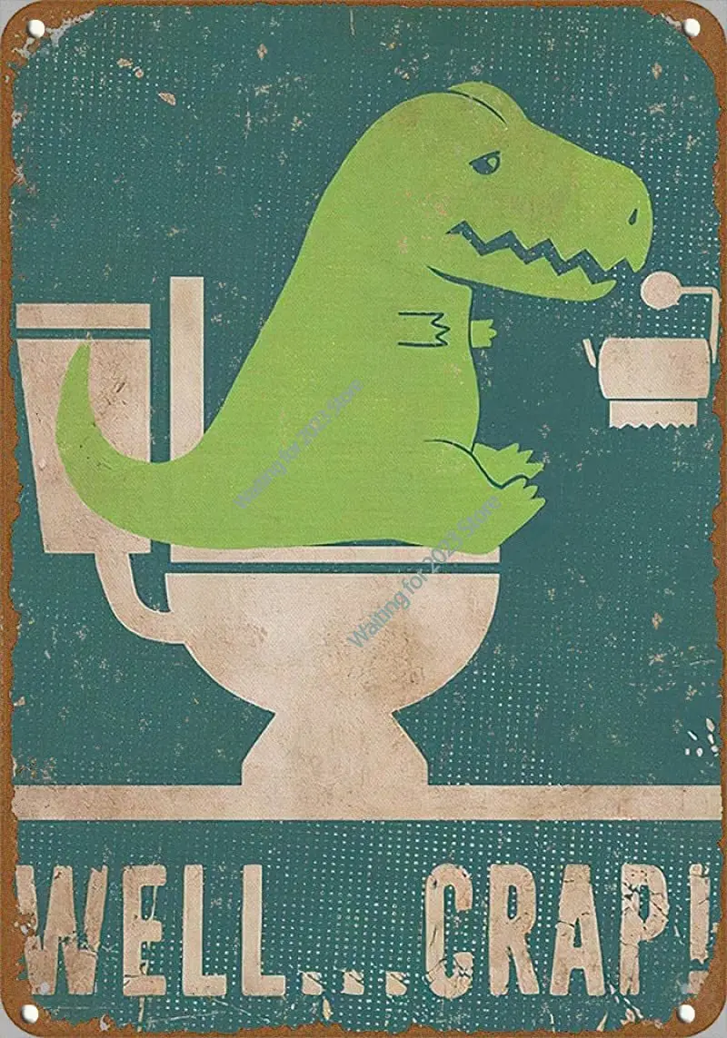

Well Crap Dinosaur Funny Dinosaur T-Rex Well Crap T-Rex Dino Art Jurassic Well Crap Funny Bathroom Decor Novelty Hot Coffee