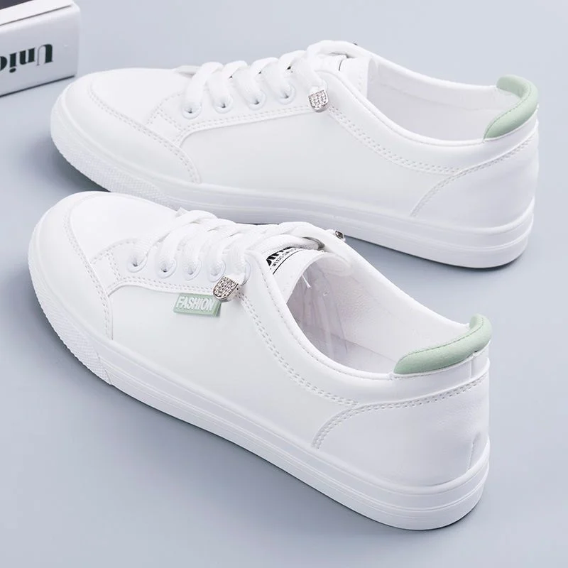 2023 Spring and Autumn New PU Thick-soled Sneakers Mesh Breathable Casual Shoes Fashion Couple White Shoes Zapatos De Mujer