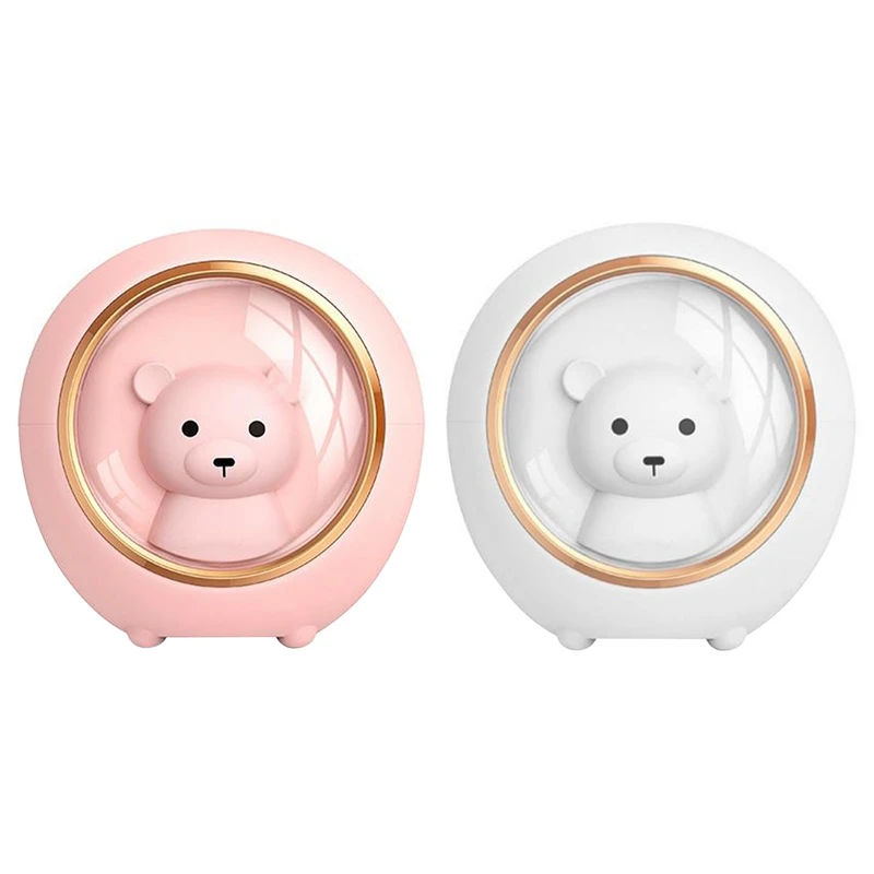 

200Ml Mini Cute Cute Pet USB Humidifier Household Mute Colorful Night Light Space Cute Bear Humidifier