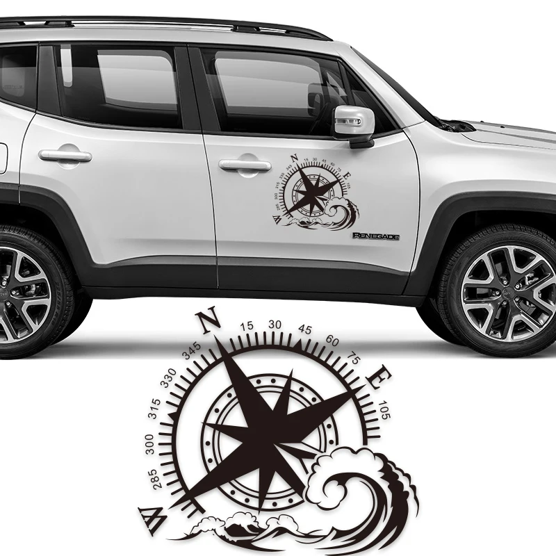 

Переводные картинки и наклейки «Морской Компас» для jeep renegade/Compass/wrangler jk, «сделай сам», Стайлинг автомобиля, графические аксессуары на дверь ...
