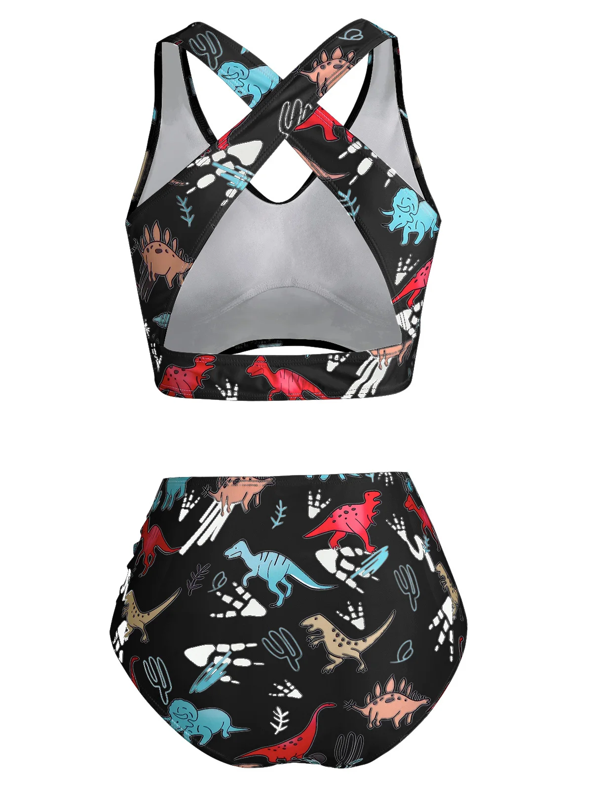 DRESSFO женский купальник-танкини с контролем живота купальный костюм принтом