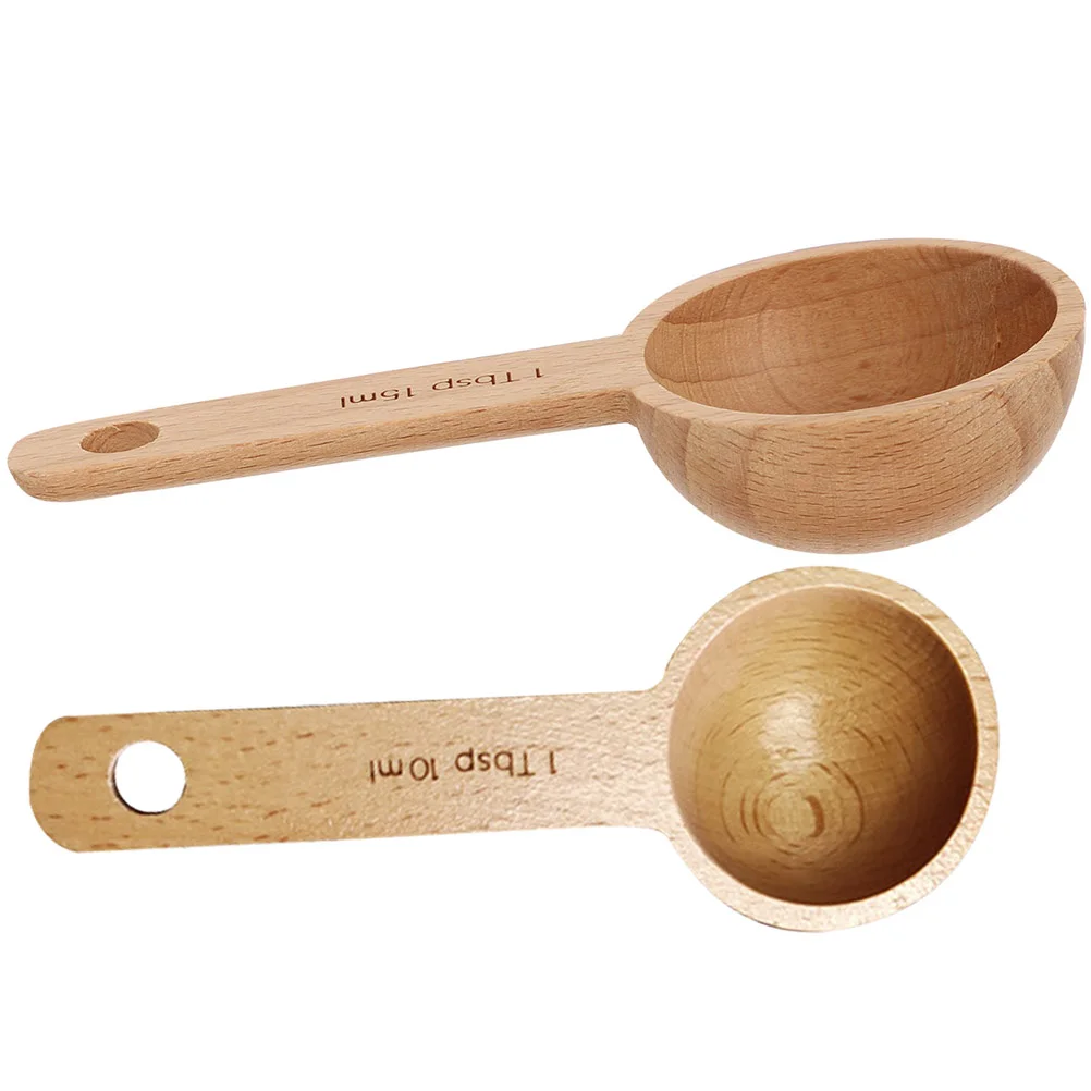 

Scoop Spoon Teasmall Sugar Spoons Coffee Scoops Loose Measuring Wooden Canisters Tablespoon Salt Appetizer Measure Wood Teaspoon