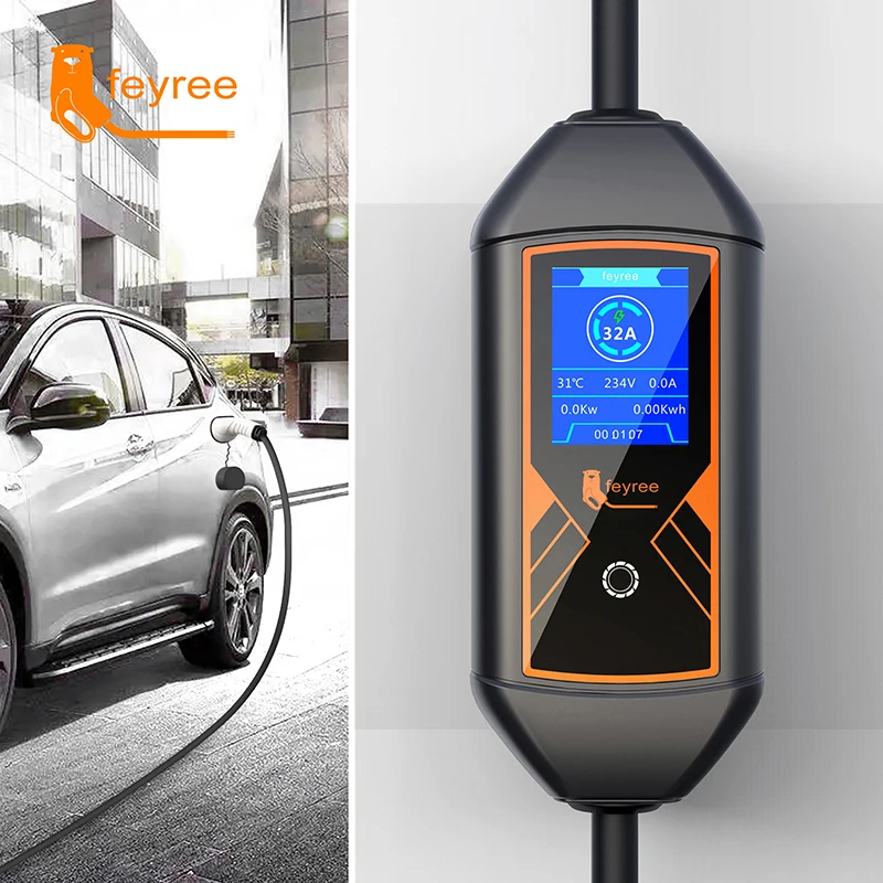 Портативное зарядное устройство для электромобилей feyree кабель Wallbox 2 32 А 7 кВт с