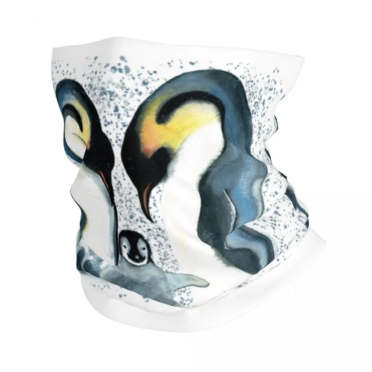 

Бандана для всей семьи с милым пингвином, шейный платок с принтом мультяшных животных, шарф, теплая маска для лица для походов, унисекс, для взрослых, Стирающийся