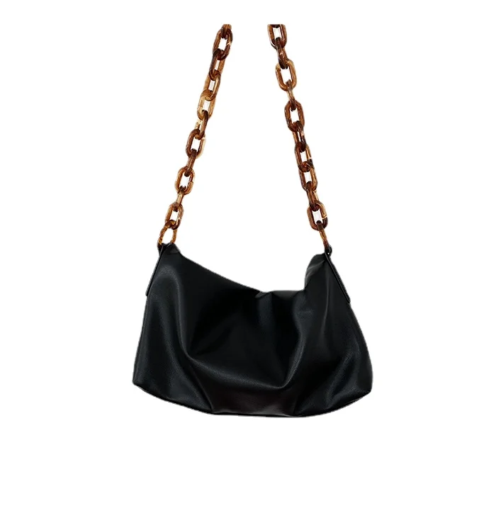 

Fashion Shoulder Bag Chain All Match New Underarm Bag One Shoulder Women's Bag Oblique Cross Bag Niche Design Small Square Bag