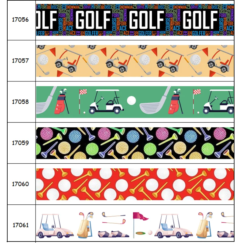 

Free shipping 50yards Golf Ball Sport Printed Grosgrain Ribbon Accessories Material Headwear Decoration DIY Sewing Craft S1898