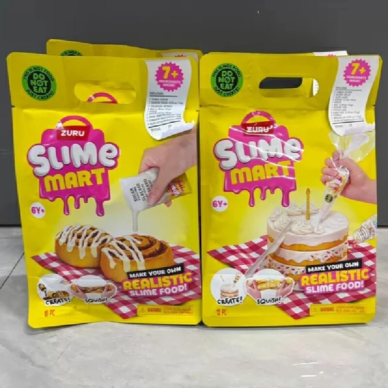 Фото Набор для творчества Zuru Slime Mart: Слайм для снятия стресса, имитация еды (гамбургер, пицца, пончик), интерактивный, креативный, забавный подарок №5