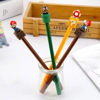 1pcs 0 5mm cute gel pen black ink cartoon style signing pen for student school and office stationery
