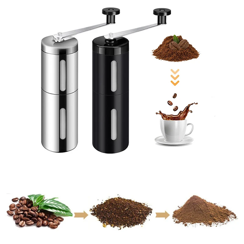 

Manual Coffee Bean Grinder Stainless Steel Portable Cafe Maker Adjustable for French Press Coffeeware Mini Coffee Grinders